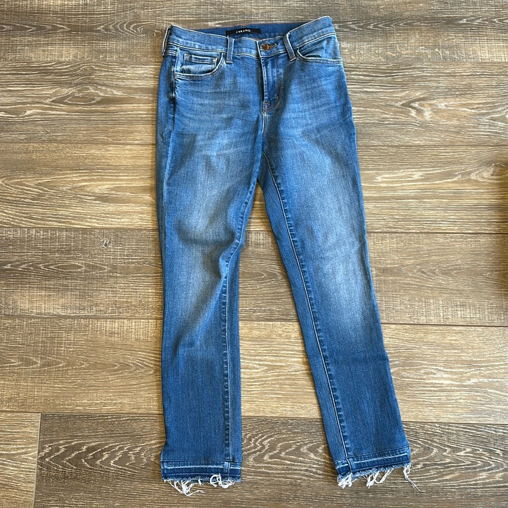 J Brand Raw Hem Straight Jeans